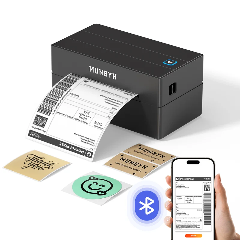 MUNBYN RW130B Bluetooth Thermal Label Printer