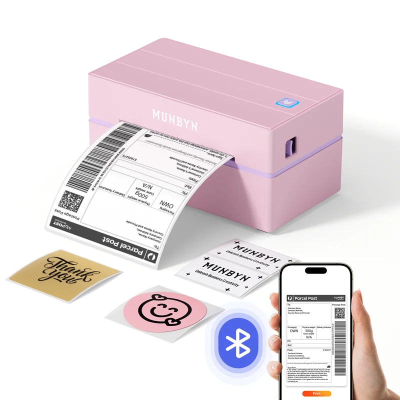 MUNBYN RW130B Bluetooth Thermal Label Printer