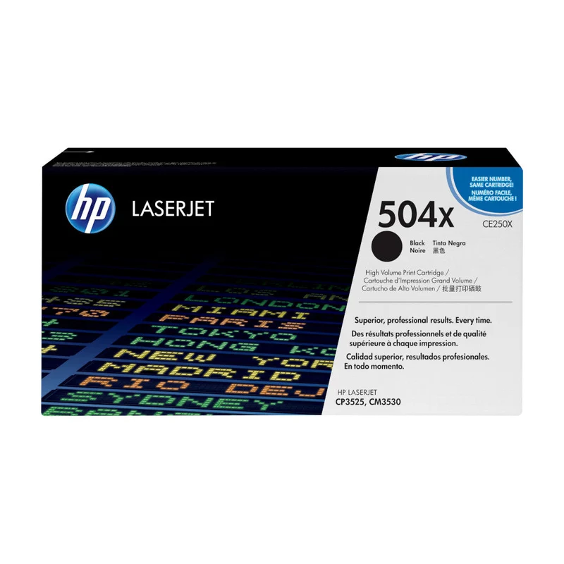 Toner HP 504X cartouche d'origine - Noir - CE250X
