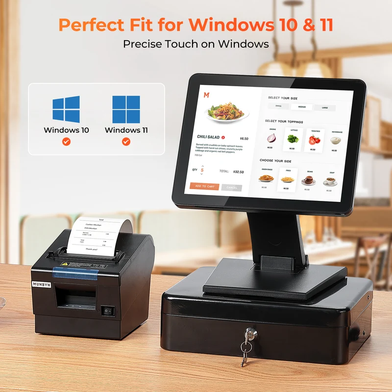 MUNBYN IPTS004 POS Touchscreen Monitor for Retail Checkout
