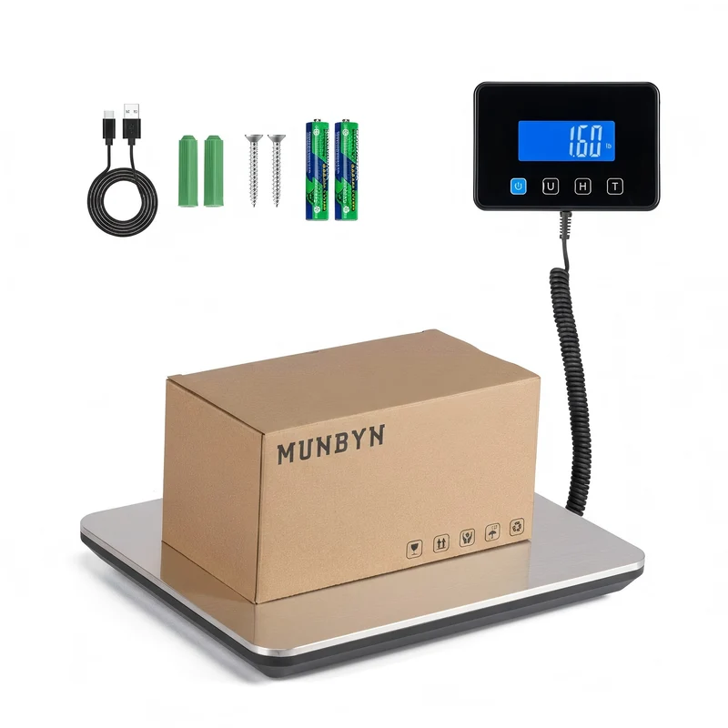 MUNBYN IPS03 440lb Digital Shipping Scale for Heavy Parcels