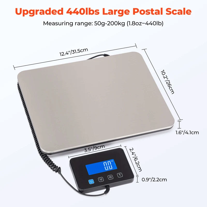 MUNBYN IPS03 440lb Digital Shipping Scale for Heavy Parcels