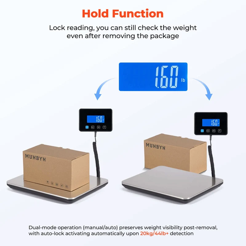 MUNBYN IPS03 440lb Digital Shipping Scale for Heavy Parcels