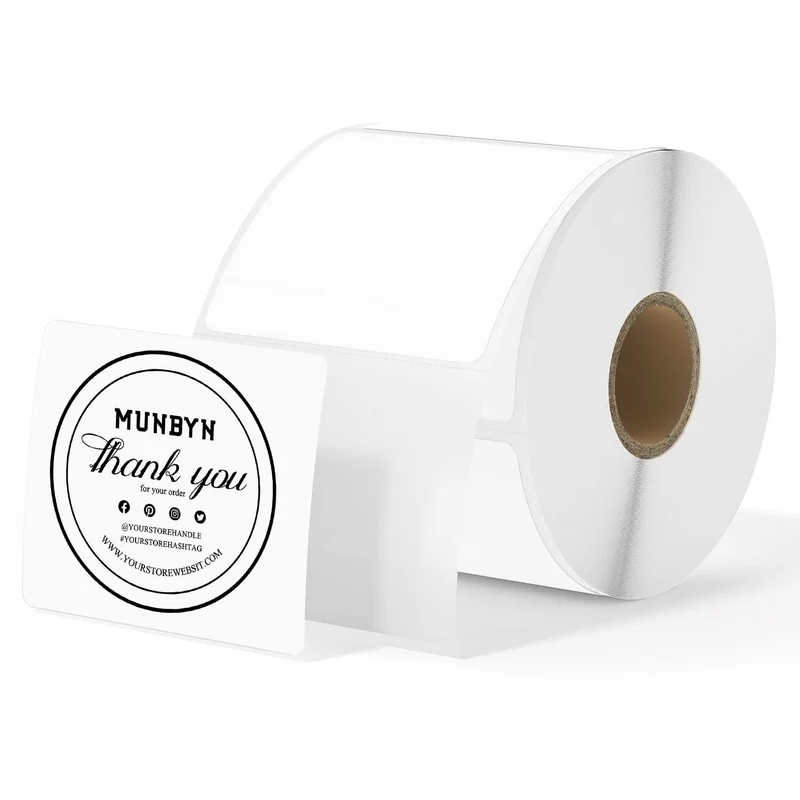 MUNBYN 3" x 3" Square Thermal Labels for Product and Logo Stickers