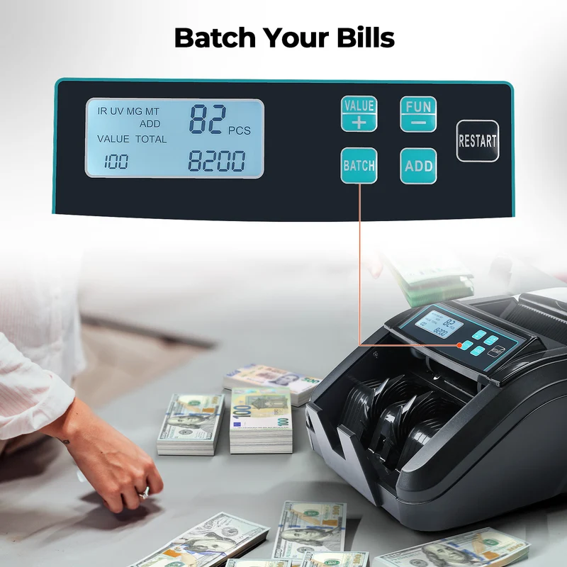 MUNBYN IMC51 Cash Counter Machine with LCD Display