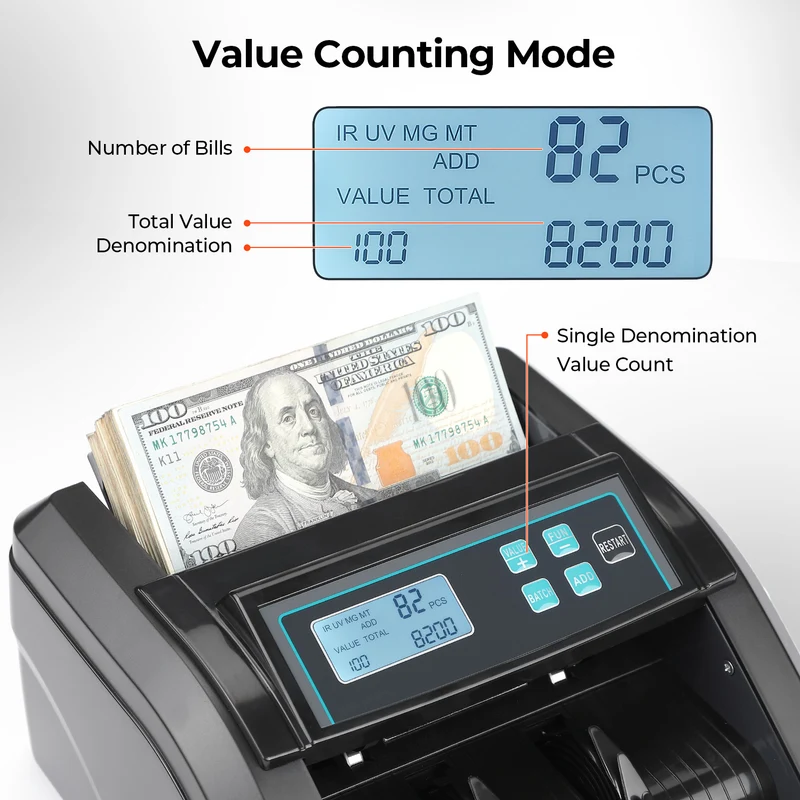 MUNBYN IMC51 Cash Counter Machine with LCD Display