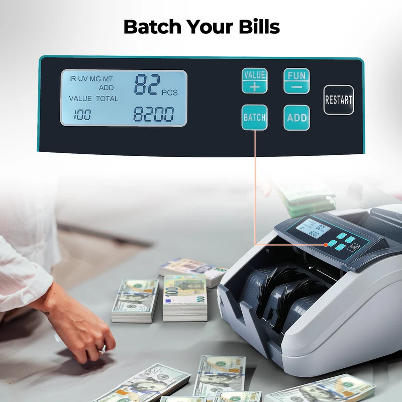 MUNBYN IMC51 Cash Counter Machine with LCD Display