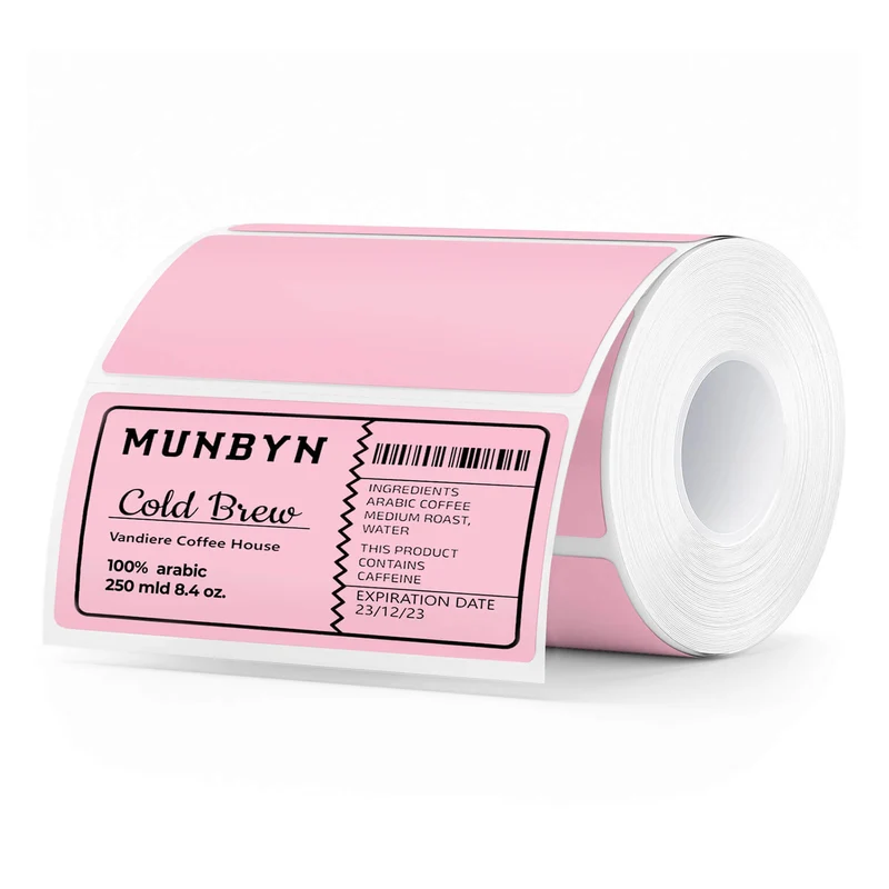 MUNBYN 4" x 2" Rectangle Thermal Labels for Mailing and Barcode Labels