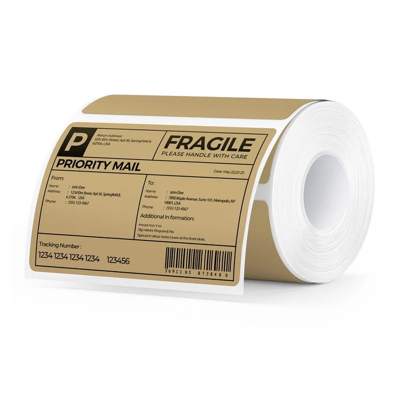 MUNBYN 4" x 3" Rectangle Thermal Labels for Mailing and Barcode Labels