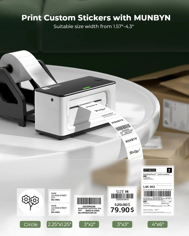 MUNBYN RW941B Bluetooth Thermal Label Printer
