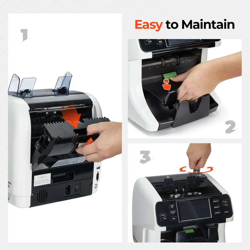 MUNBYN IMC40 2-Pocket Mixed Denomination Money Counter