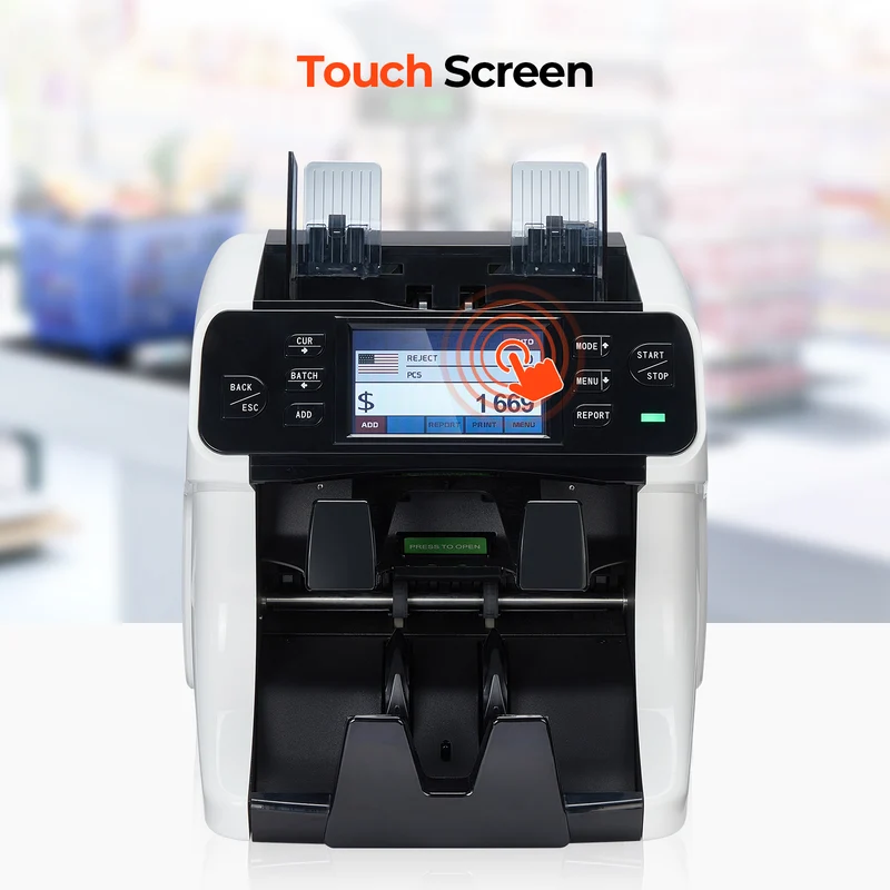 MUNBYN IMC40 2-Pocket Mixed Denomination Money Counter