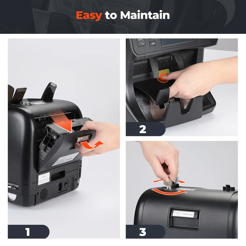 MUNBYN IMC40 2-Pocket Mixed Denomination Money Counter