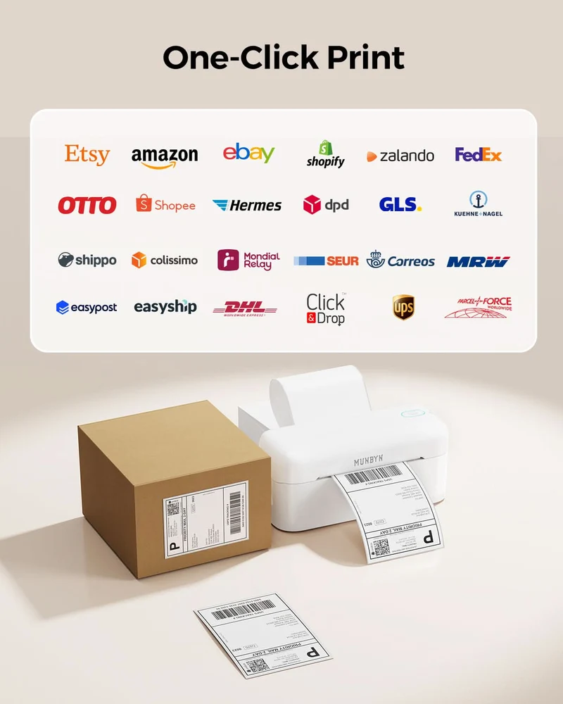 MUNBYN RW402B Bluetooth Thermal Label Printer