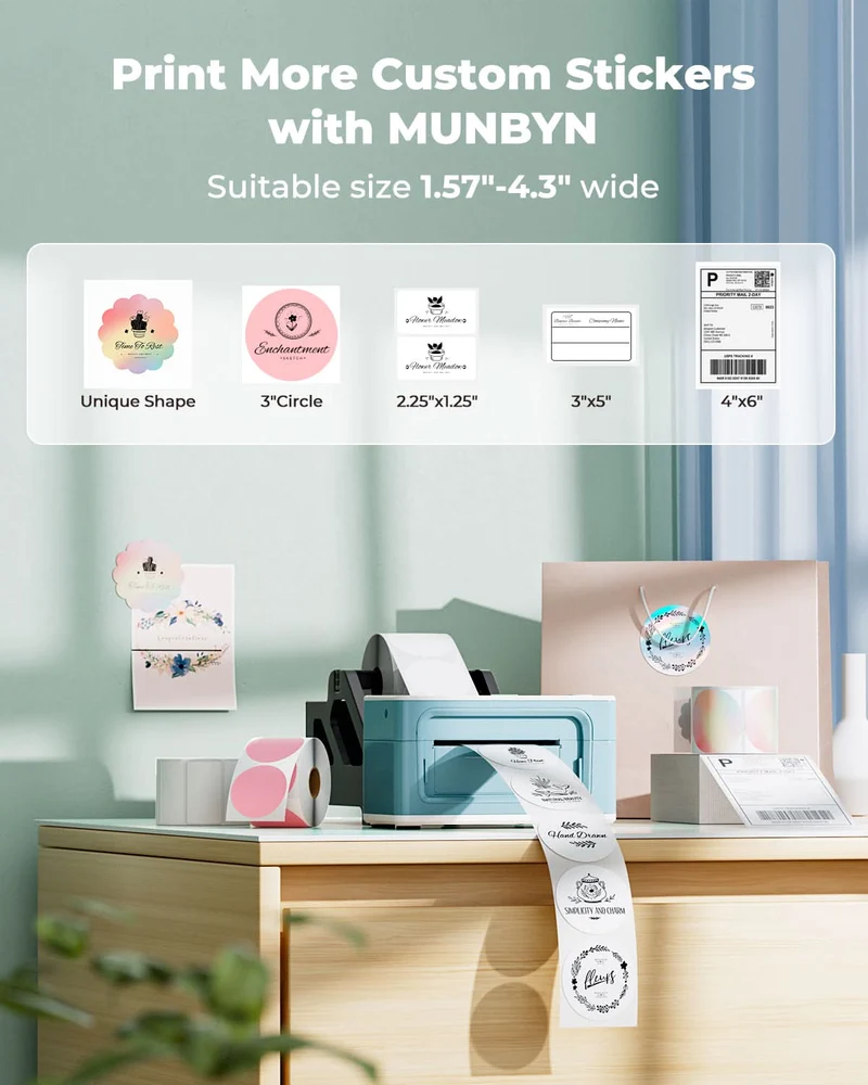 MUNBYN RW941BP 300 DPI Bluetooth Thermal Label Printer