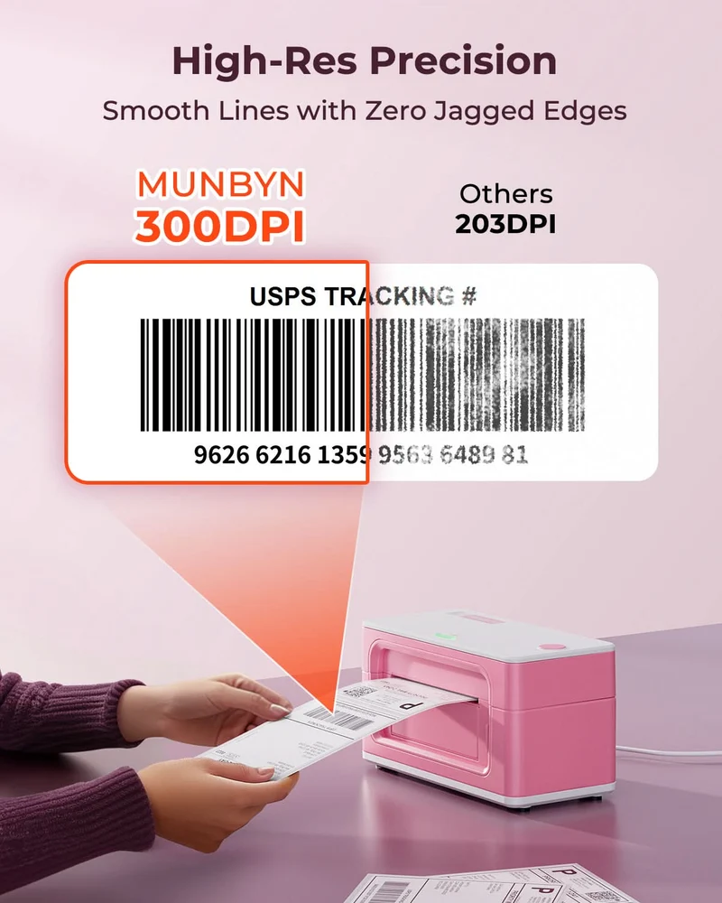 MUNBYN RW941BP 300 DPI Bluetooth Thermal Label Printer