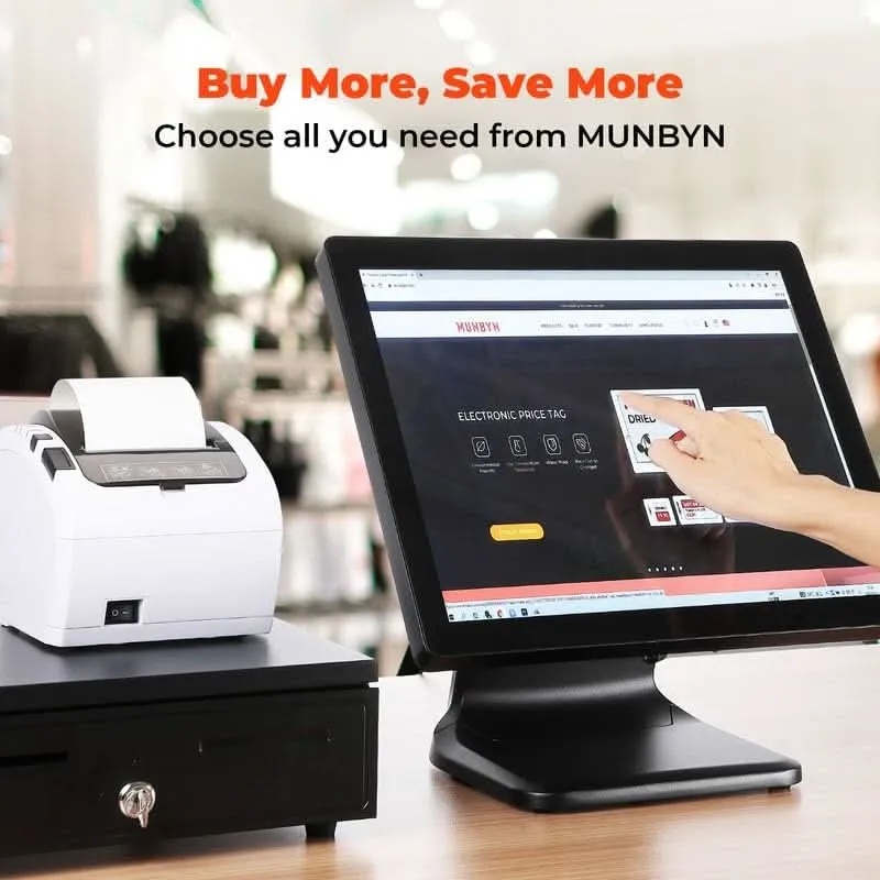 MUNBYN IPTS001 POS Touchscreen Monitor for Retail Checkout