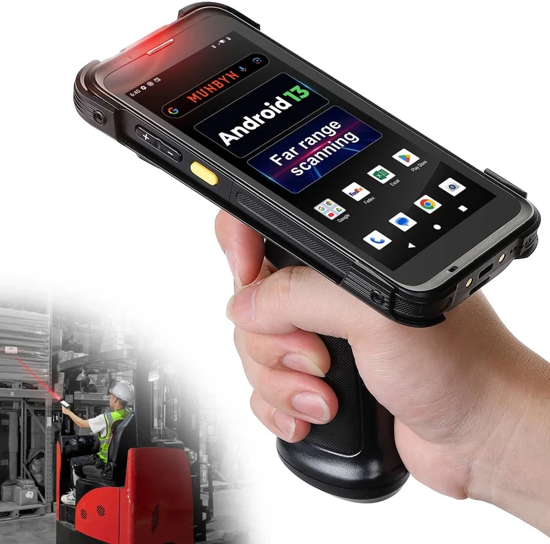 MUNBYN IPDA101P-LR Android Barcode Scanner for Long-Range Scanning