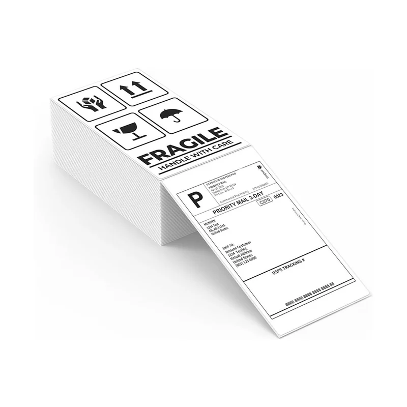 MUNBYN 3" x 5" Fan-Fold Thermal Shipping Labels for Small Parcels