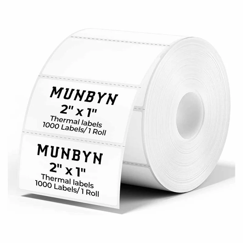 MUNBYN 2" x 1" Rectangle Thermal Labels for Barcode and Product Labels
