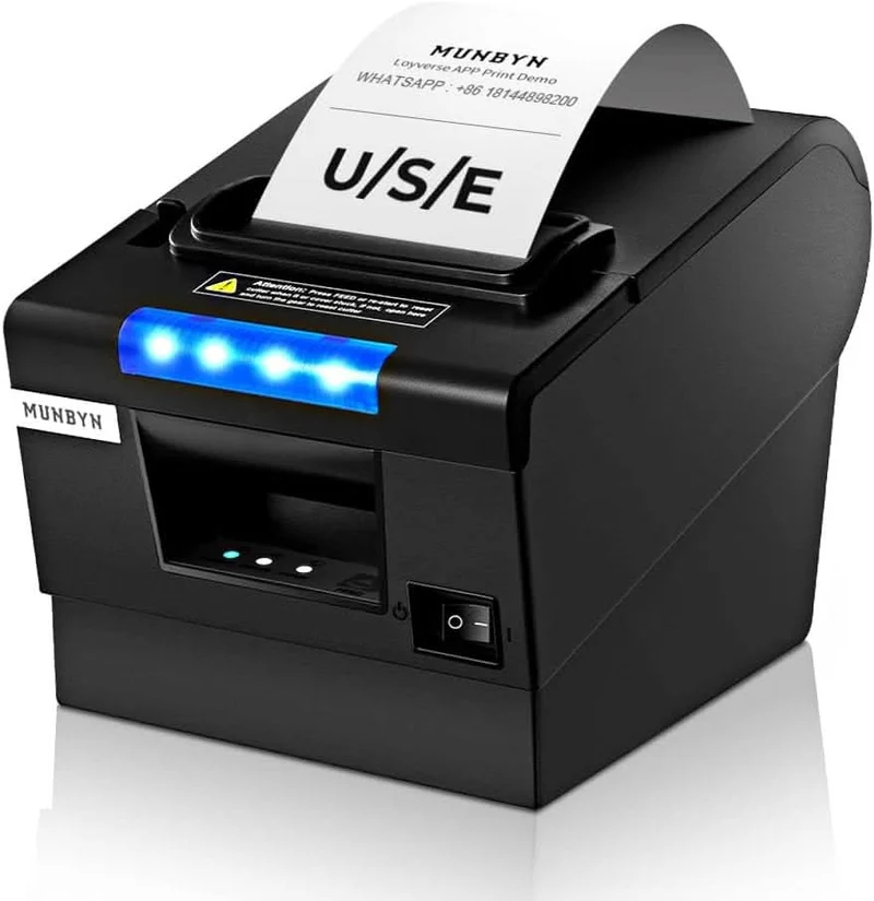 MUNBYN P068 80mm Thermal Receipt Printer for Retail POS