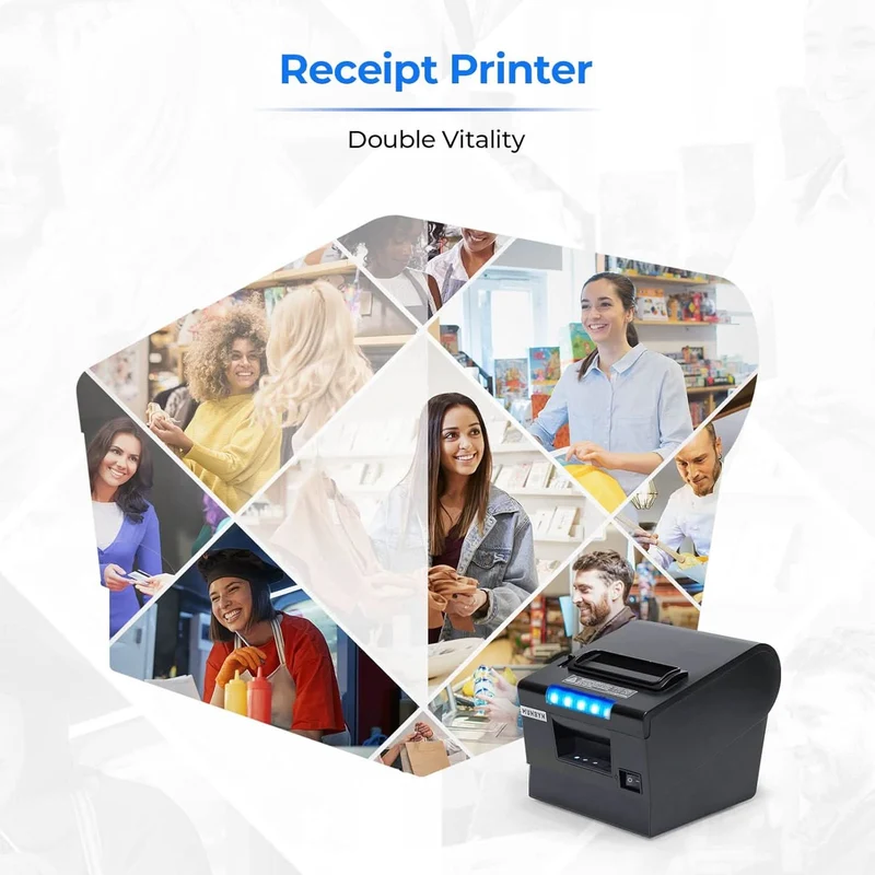 MUNBYN P068 80mm Thermal Receipt Printer for Retail POS