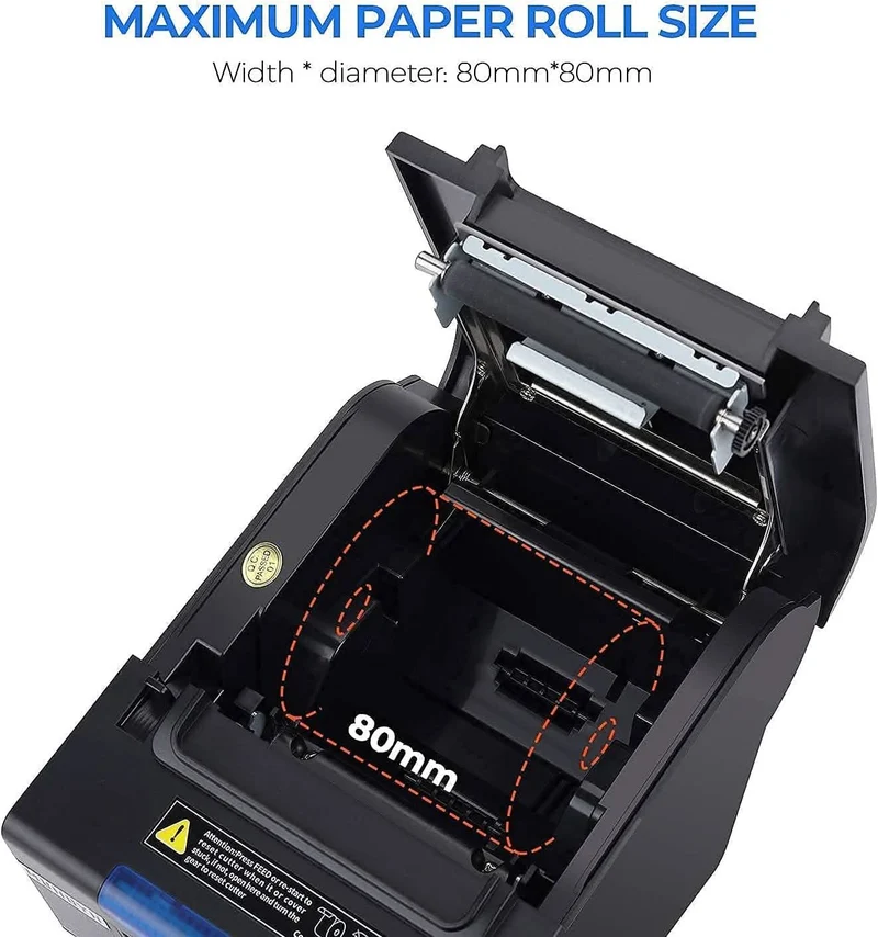 MUNBYN P068 80mm Thermal Receipt Printer for Retail POS