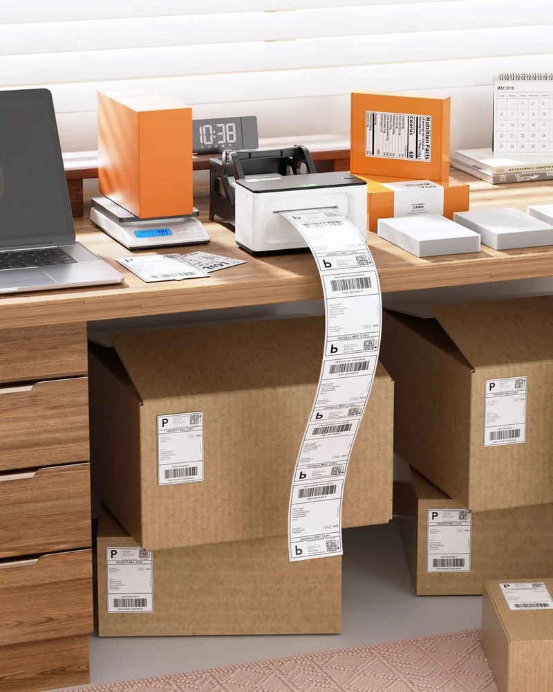 MUNBYN 4x6 Fan-Fold Direct Thermal Shipping Labels for Ecommerce Orders