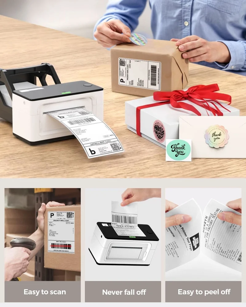 MUNBYN 4x6 Fan-Fold Direct Thermal Shipping Labels for Ecommerce Orders