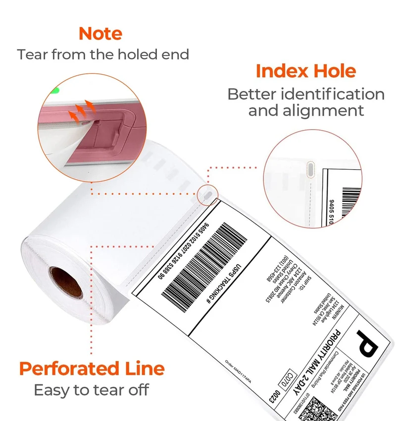 MUNBYN 4x6 Direct Thermal Shipping Roll Labels