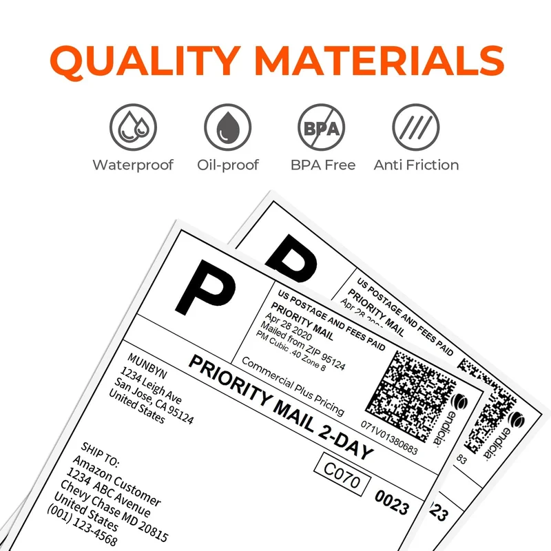 MUNBYN 4x6 Direct Thermal Shipping Roll Labels