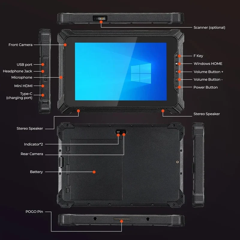 MUNBYN IRT06 Rugged Tablet for Field and Warehouse Work