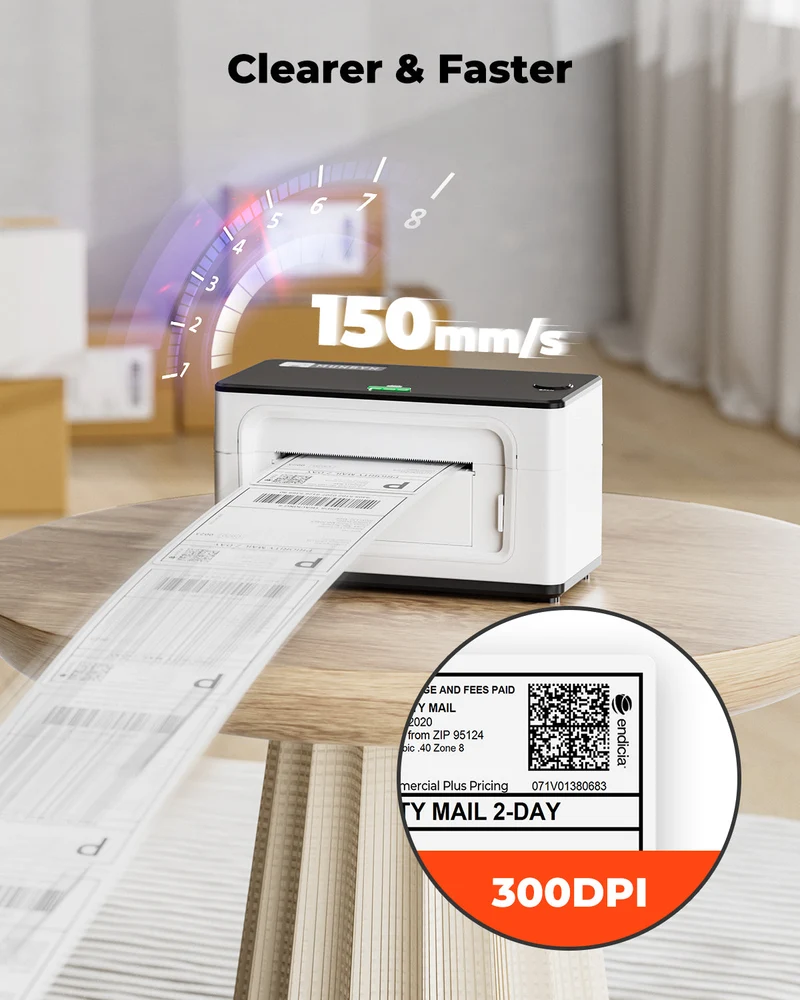 MUNBYN RealWriter 941BP 300DPI Bluetooth Drucker & 4x6 Etiketten Kleidung Versand Profi Set