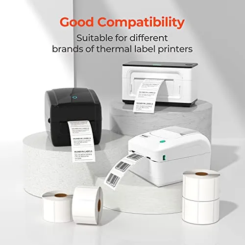 MUNBYN RealWriter 401AP 300DPI AirPrint Drucker & Rechteck Etiketten Handgemacht Branding Set