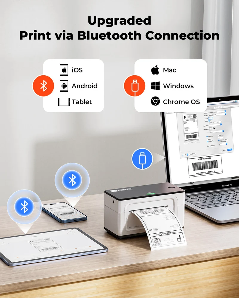 MUNBYN RealWriter 941BP 300DPI Drucker & Kreis Etiketten Etsy Produkt Kennzeichnung Ultra HD Set