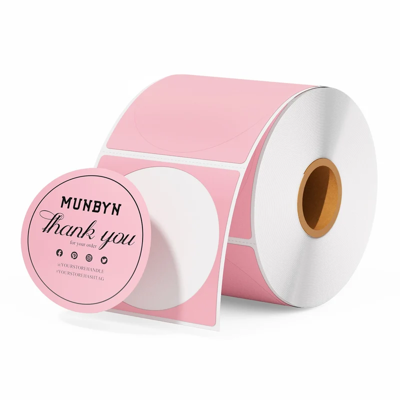 MUNBYN RealWriter 403B Bluetooth Drucker & Kreis Etiketten Shopify Verpackung & Branding Modern Set