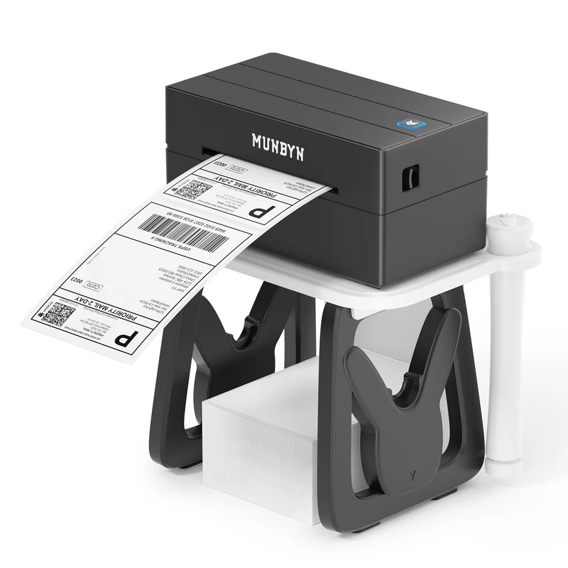 MUNBYN ILH02 3-in-1 Label Holder for Printer and Roll Storage