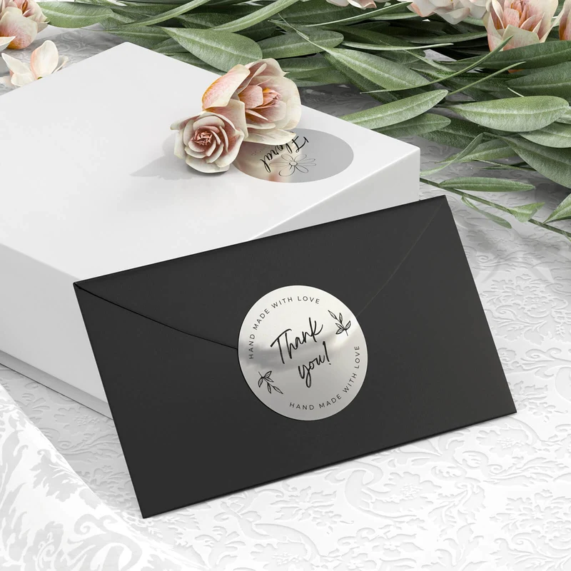 MUNBYN 2" Silver Thermal Labels for Branding and Packaging