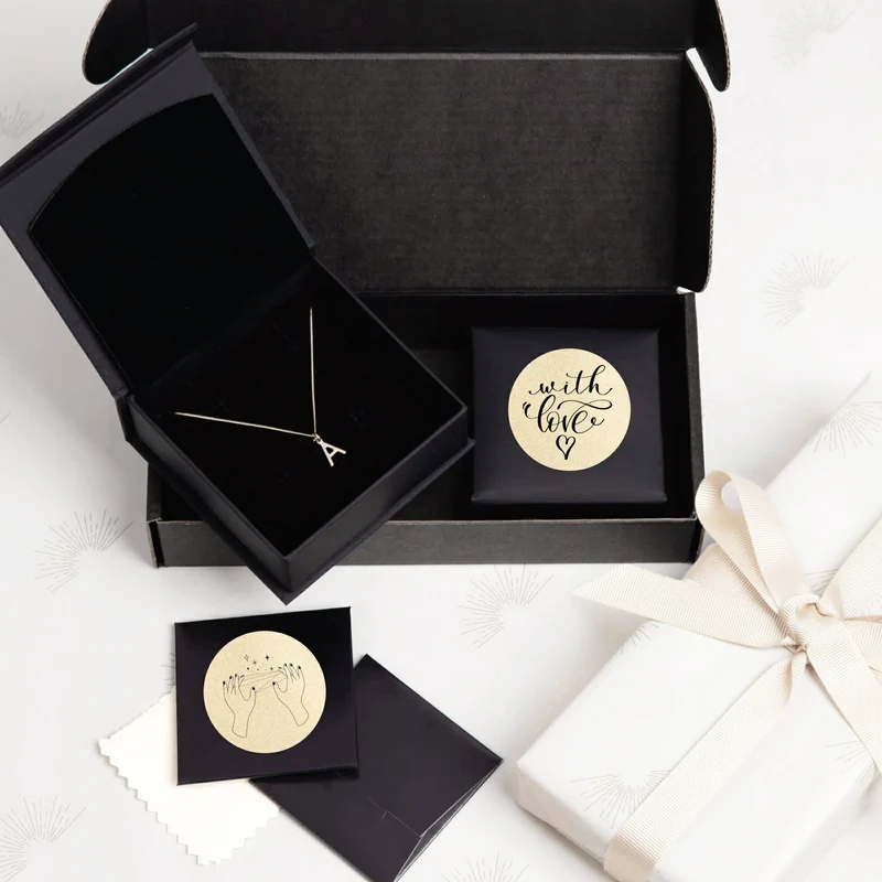 MUNBYN 2" Gold Glitter Thermal Labels for Logo and Packaging Stickers