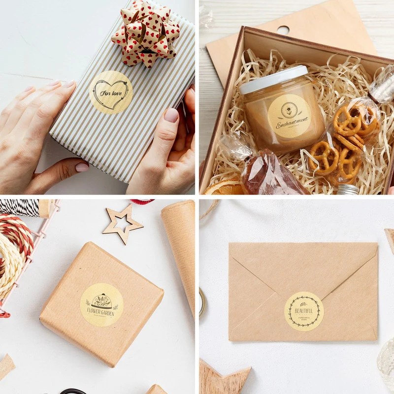 MUNBYN 2" Gold Glitter Thermal Labels for Logo and Packaging Stickers