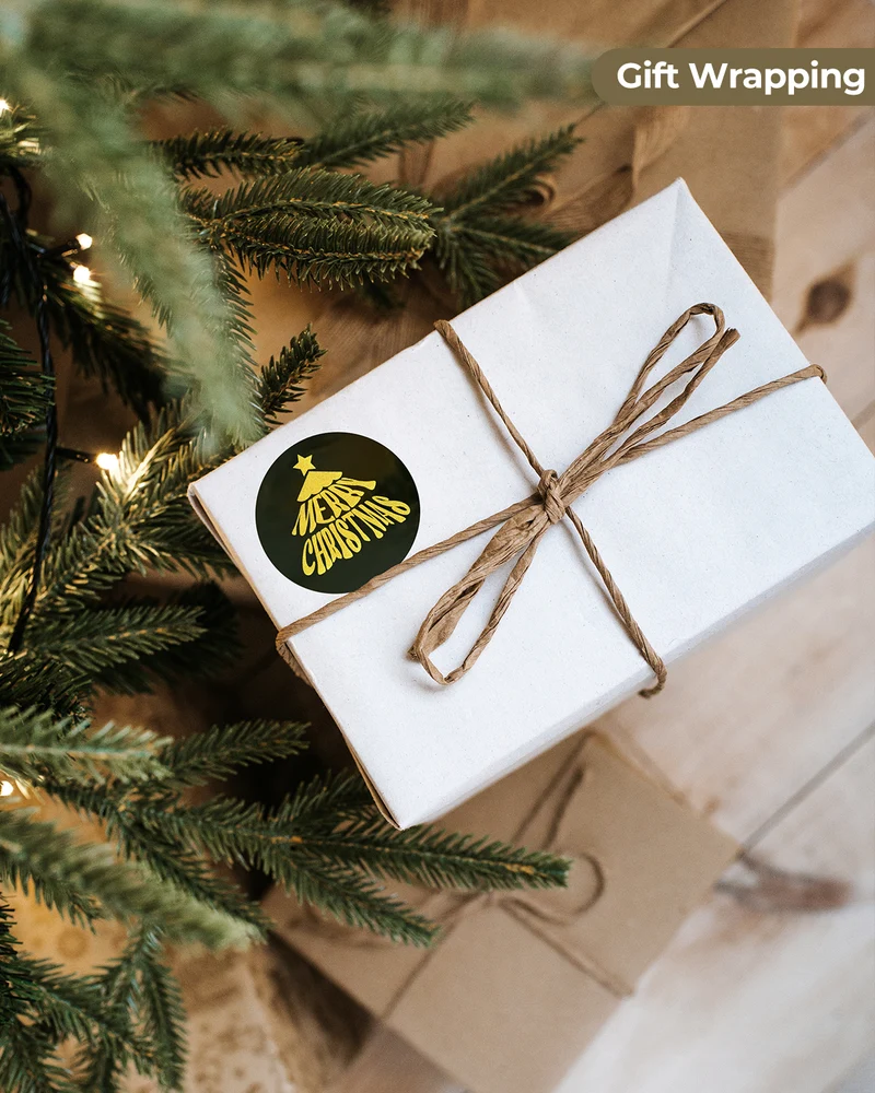 MUNBYN 2" Gold Glitter Thermal Labels for Logo and Packaging Stickers
