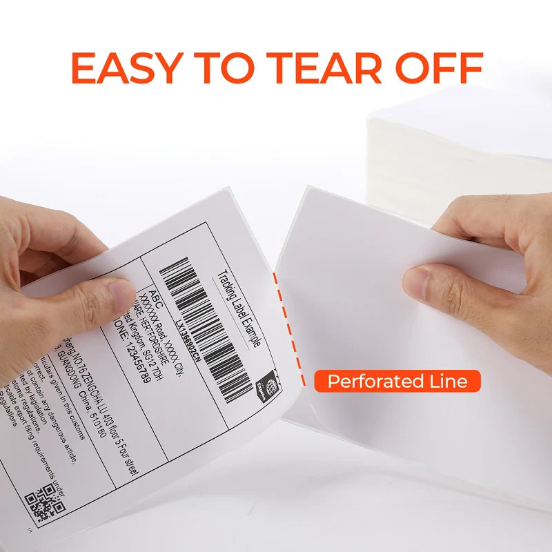 MUNBYN 4x6 Fan-Fold Direct Thermal Shipping Labels for Ecommerce Orders