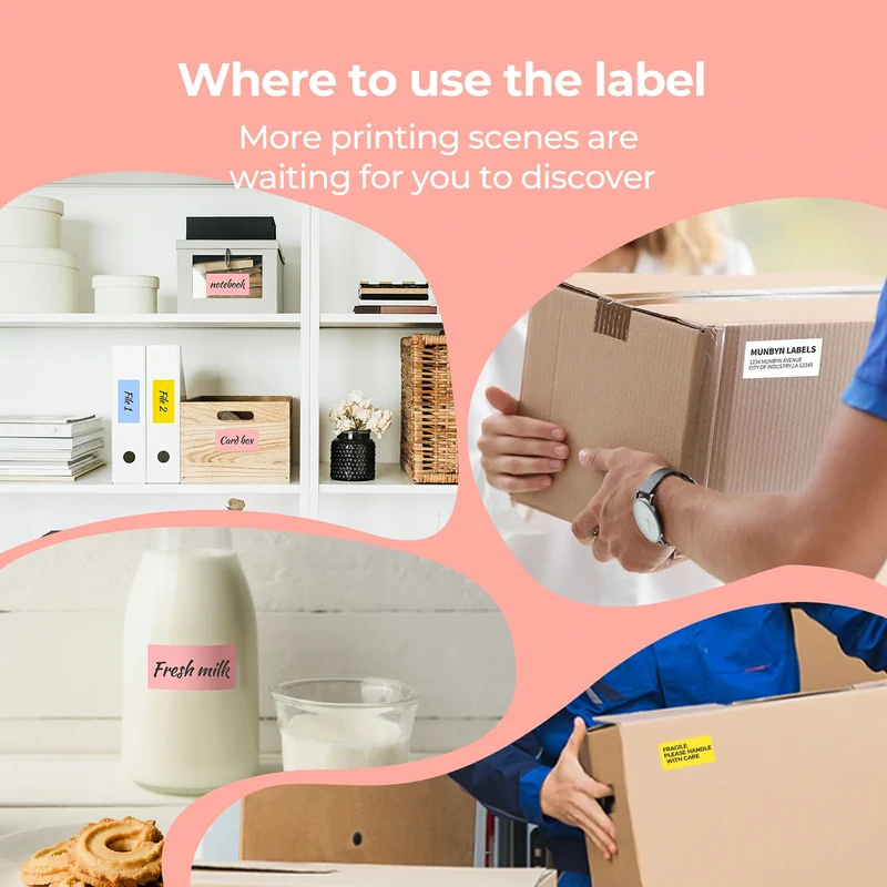 MUNBYN 2.25" x 1.25" Rectangle Thermal Labels for Barcode and Address Labels
