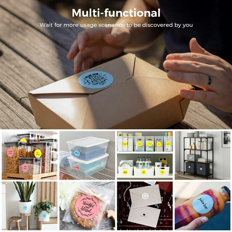 MUNBYN 2" Circle Direct Thermal Labels for Product, Logo and Multi-Purpose Stickers