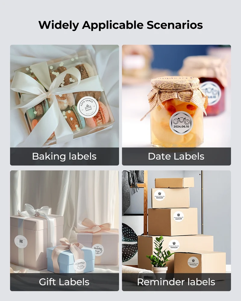 MUNBYN 2" Circle Direct Thermal Labels for Product, Logo and Multi-Purpose Stickers