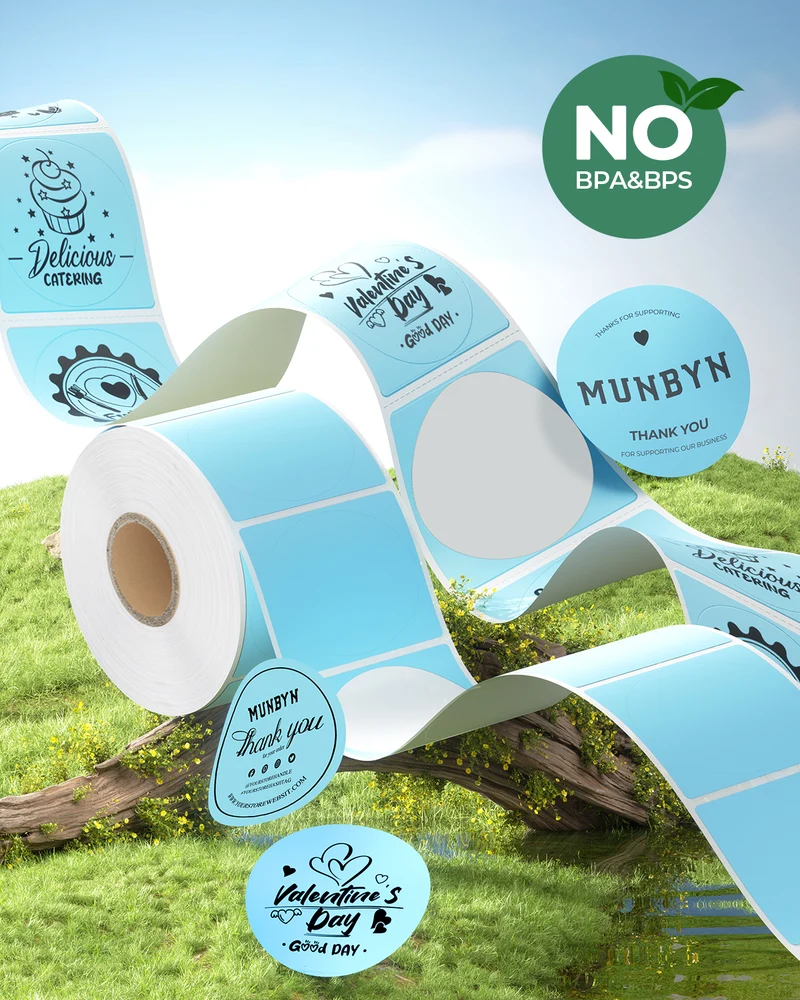MUNBYN 2" Circle Direct Thermal Labels for Product, Logo and Multi-Purpose Stickers