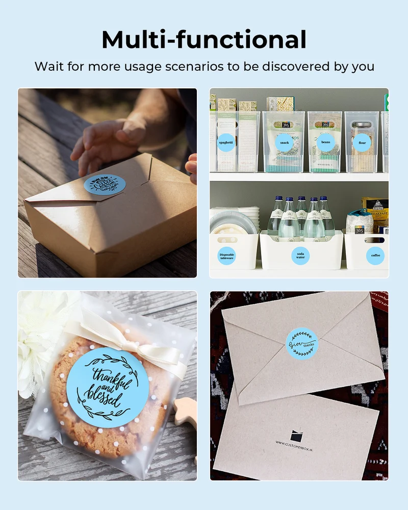 MUNBYN 2" Circle Direct Thermal Labels for Product, Logo and Multi-Purpose Stickers
