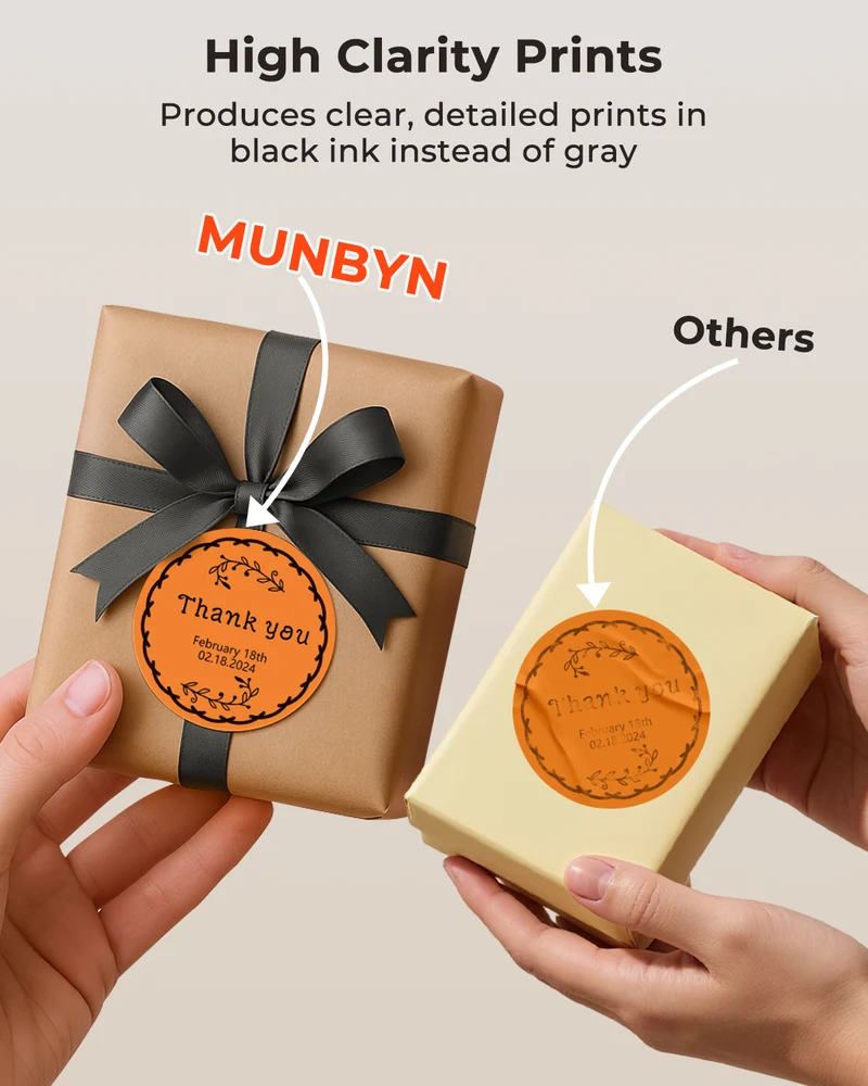 MUNBYN 2" Circle Direct Thermal Labels for Product, Logo and Multi-Purpose Stickers
