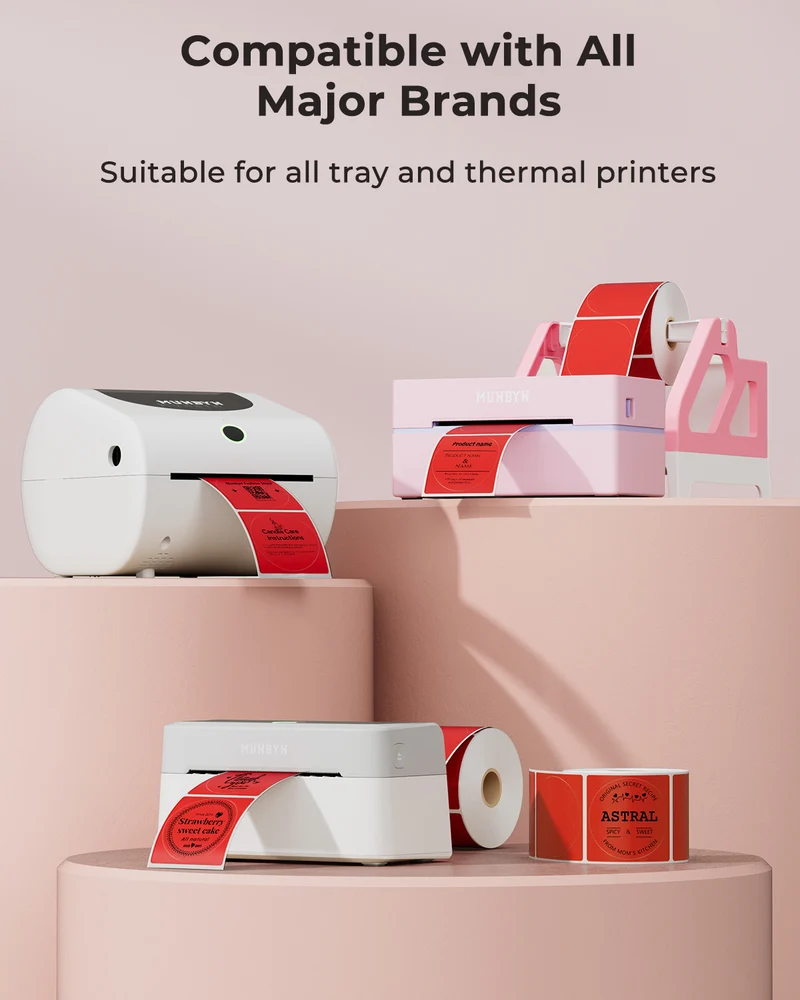 MUNBYN 2" Circle Direct Thermal Labels for Product, Logo and Multi-Purpose Stickers