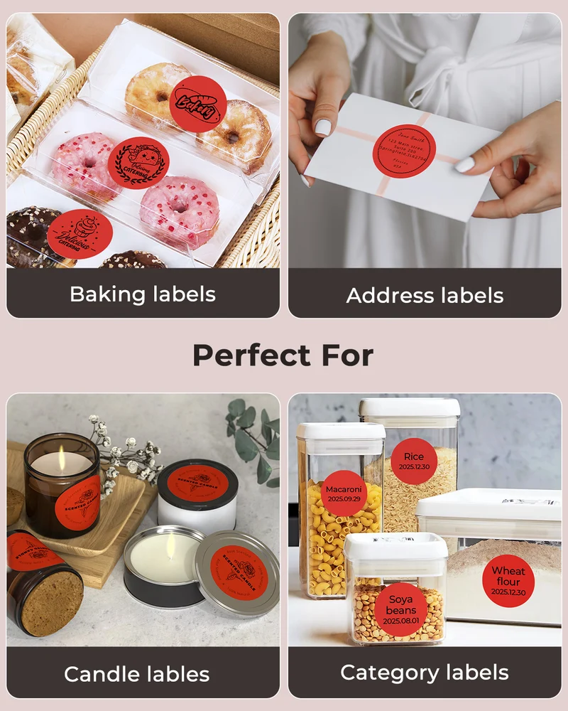 MUNBYN 2" Circle Direct Thermal Labels for Product, Logo and Multi-Purpose Stickers